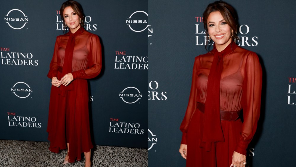 Eva Longoria, Sergio Hudson, Red dress, Time Latino Leaders Dinner, Los Angeles, Red Carpet,