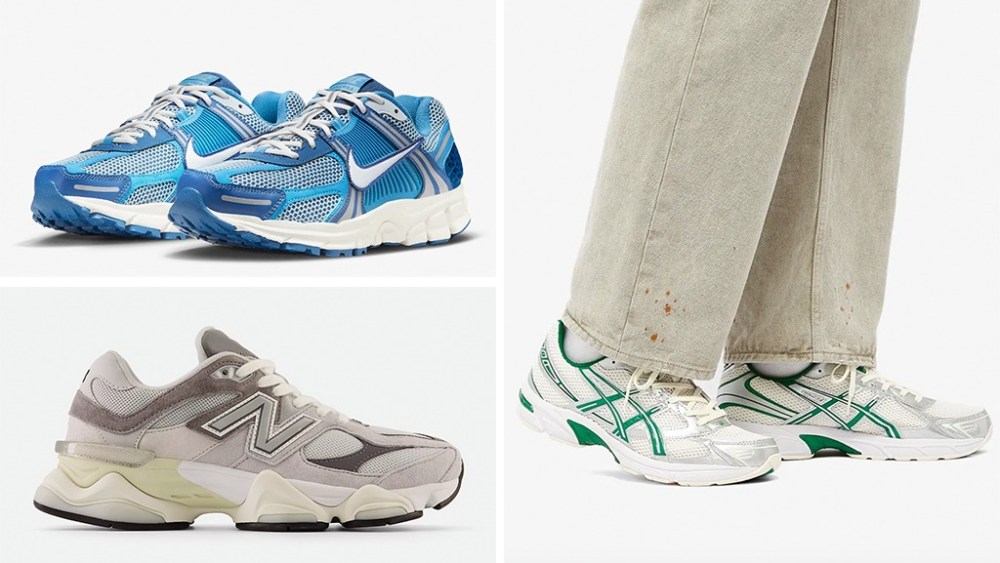 (Clockwise from left): Nike Vomero 5, Asics Gel-1130 and New Balance 9060.