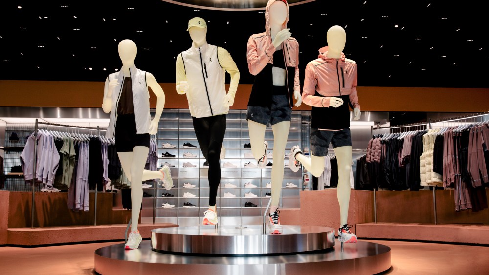Inside the On store in Paris.