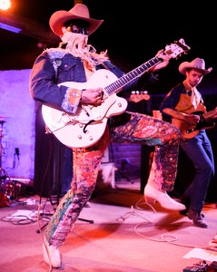 A hand stitched vintage Trucker jacket and 501 jeans were among the stage-worthy looks Levi’s designed for country musician Orville Peck.