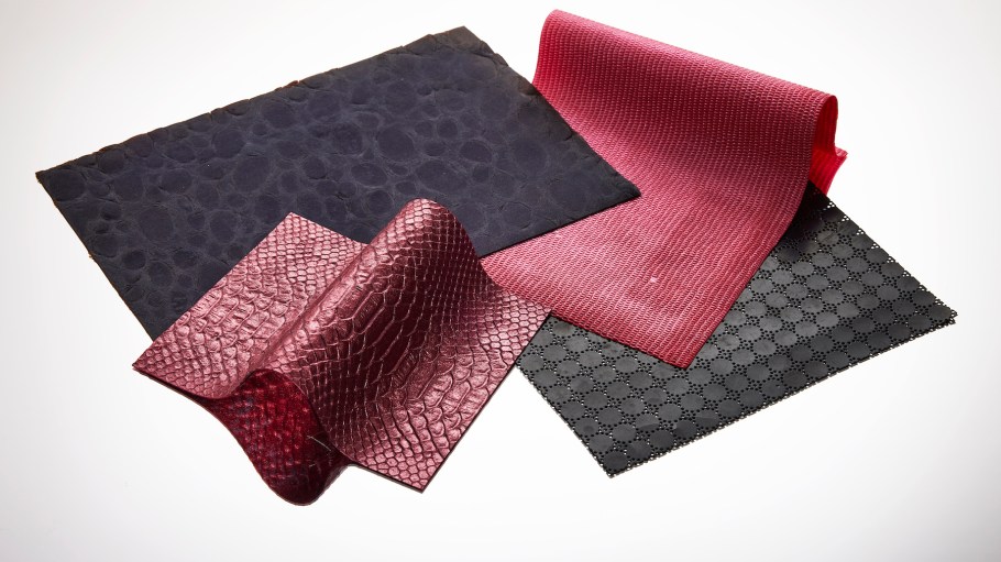TômTex’s proprietary, 100 percent naturally biodegradable materials, including the Series WS, made from shell seafood waste, and the new Series M, made from mushrooms.