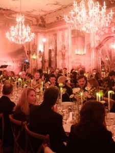 The scene at the Valextra dinner in Paris.