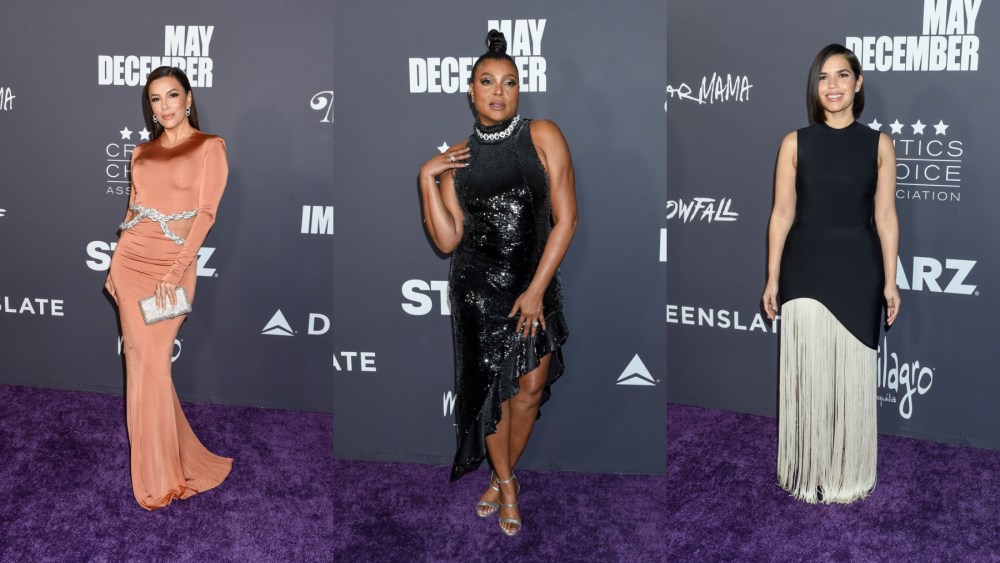 (L-R) Eva Longoria, Taraji P. Henson and America Ferrera at the Critics Choice Association's Celebration of Cinema & Television: Honoring Black, Latino and AAPI Achievements on Dec. 4 in Los Angeles.