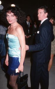 Diane von Furstenberg and Calvin Klein during "7th On Sale" To Benefit AIDS Research - November 29, 1990 at 69th Regiment Armory in New York City, New York, United States. (Photo by Ron Galella/Ron Galella Collection via Getty Images)
