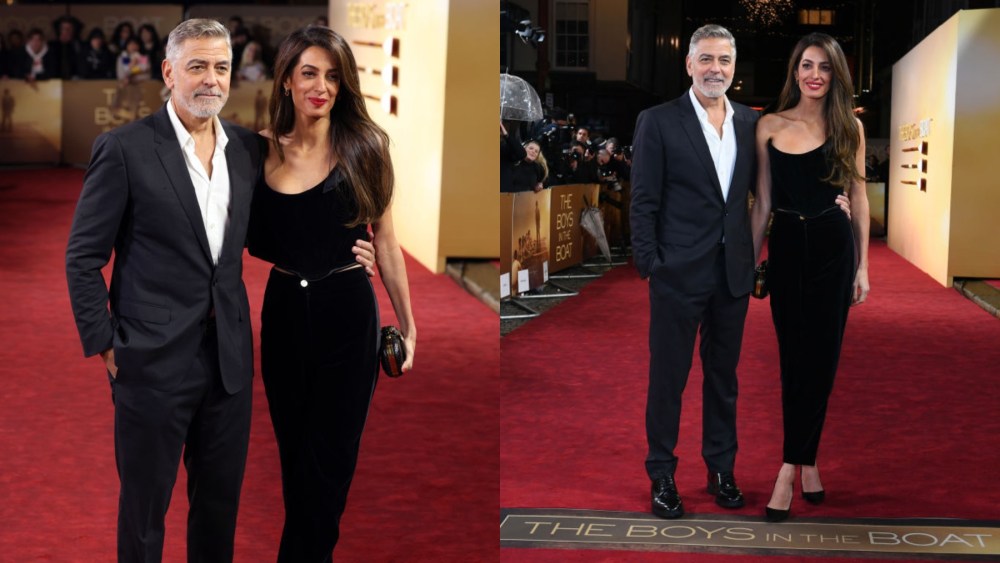 George Clooney, Amal Clooney, celebrity style, movies, premiere, The Boys In The Boat, London