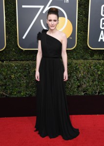 BEVERLY HILLS, CA - JANUARY 07:  75th ANNUAL GOLDEN GLOBE AWARDS -- Pictured: Actor Rachel Brosnahan arrives to the 75th Annual Golden Globe Awards held at the Beverly Hilton Hotel on January 7, 2018.  (Photo by Kevork Djansezian/NBCU Photo Bank/NBCUniversal via Getty Images via Getty Images)