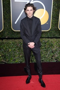 BEVERLY HILLS, CA - JANUARY 07: Actor Timothee Chalamet attends The 75th Annual Golden Globe Awards at The Beverly Hilton Hotel on January 7, 2018 in Beverly Hills, California.  (Photo by Venturelli/WireImage)