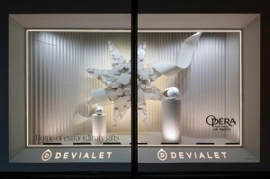 The Devialet holiday display at Harrods in London.