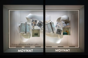 The Moynat holiday display at Harrods in London.