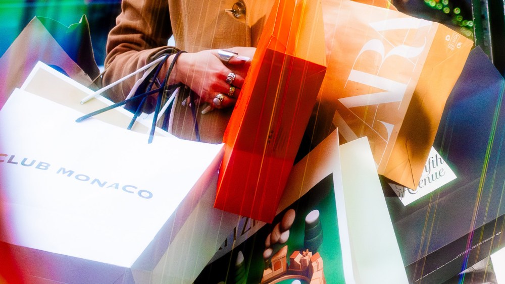 The holiday shopping scene photographed for WWD on December 11, 2023 in New York, New York.
