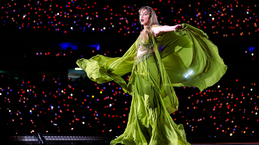 taylor swift on stage during her Eras Tour