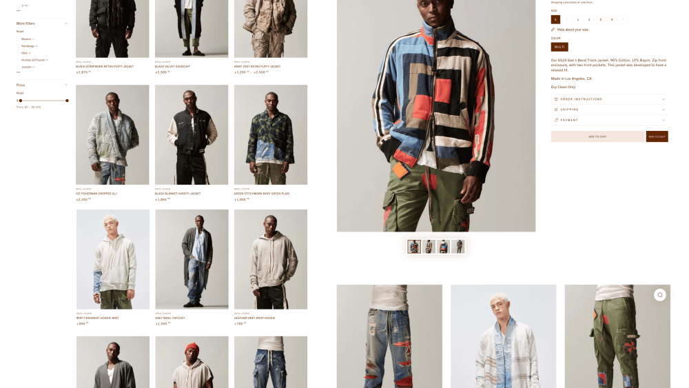 The Greg Lauren page on In-Seam.