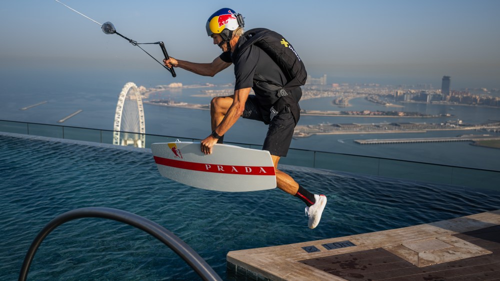 Brian Grubb of the United States seen during the wakeBASE project in Dubai, United Arab Emirates on Nov. 28, 2023.