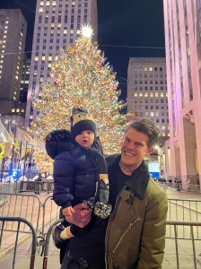 "I was so happy to visit the Rockefeller Christmas tree last year with our son Henry, and I’m hoping this will become a tradition now with him and our baby daughter, Georgia." - Wes Gordon, Carolina Herrera