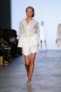 Natasha Poly on the runway at Calvin Klein's spring 2006 show.