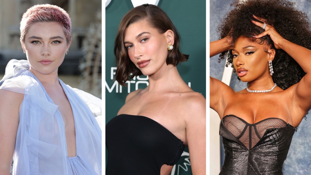 haircut trends in 2023, hairstyles, florence pugh buzz cut, hailey bieber, megan thee stallion