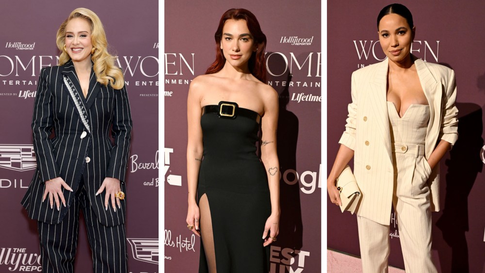 adele, jurnee smollett, dua lipa, red carpet fashion, hollywood reporter women in entertainment