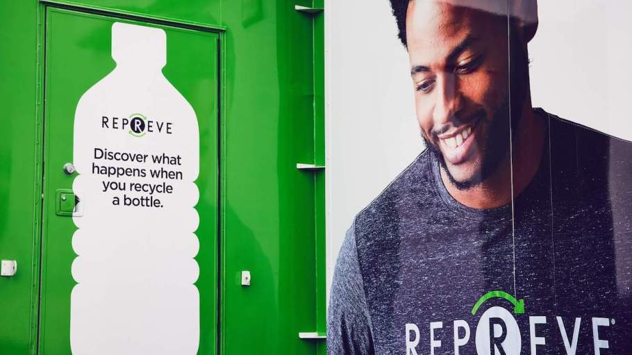 Repreve, the recycled performance fibers, is doing a pop-up in the parking lot of the Rose Bowl.
