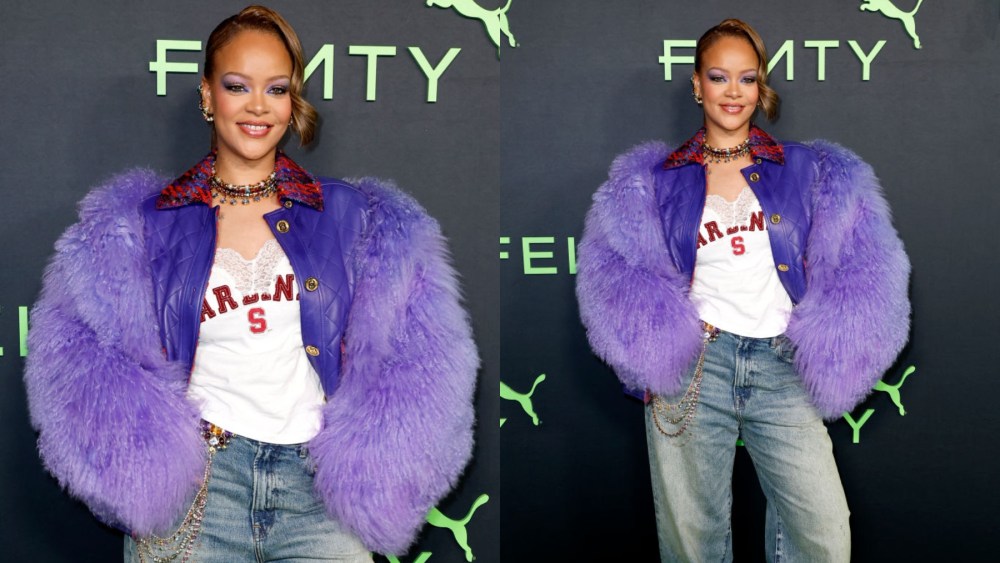 Rihanna, Chanel jacket, Fenty x Puma Sneaker Launch Party, Fenty X Puma Creeper Phatty sneakers, Dec. 18, Los Angeles