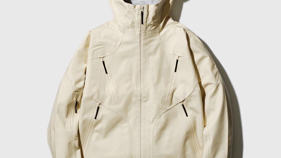 A Goldwin shell jacket featuring Spiber material innovation