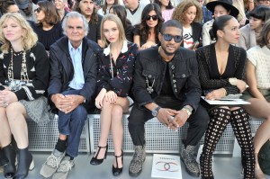 Lily-Rose Depp and Usher in the front row