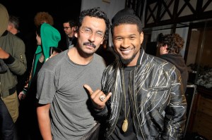 Haider Ackermann and Usher backstage