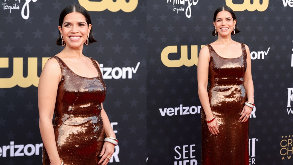 America Ferrera, red carpet, celebrity style, Critics Choice Awards, Alberta Ferretti