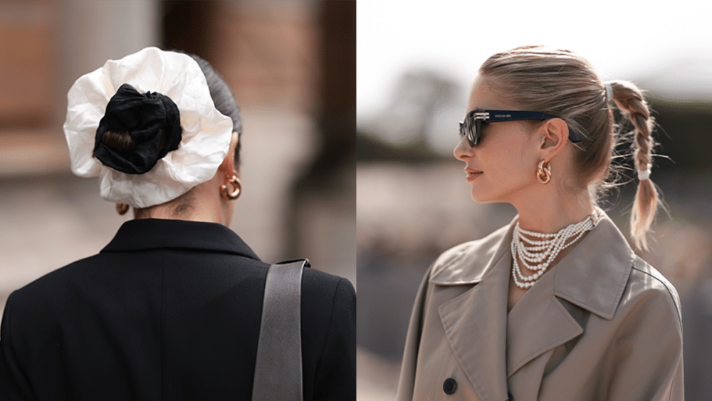 two beauty tastemakers wear the best scrunchies and hair ties