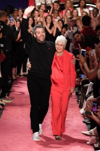 Brandon Maxwell on the catwalk