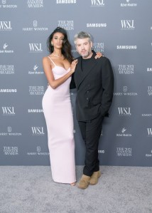 Imaan Hammam and US fashion designer Brandon Maxwell