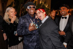 Flavor Flav and Billie Eilish at the 2024 Billboard Golden Globes After Party.