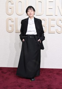 Celine Song at the 81st Golden Globe Awards.