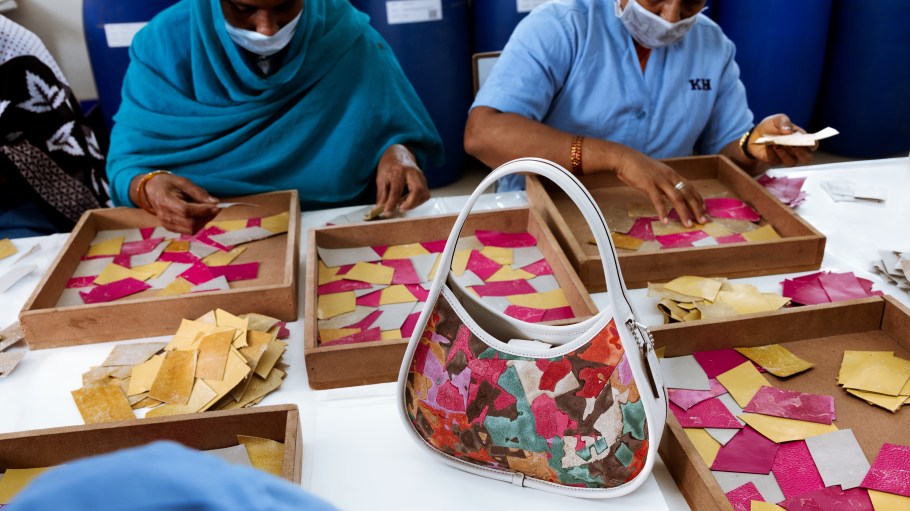 Coachtopia products are made from leather scraps.