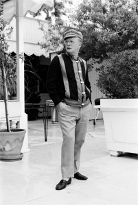Truman Capote photographed at his home in Palm Beach, Florida on November 5, 1969. He is interviewed by WWD on his upcoming novel 'Answered Prayers"