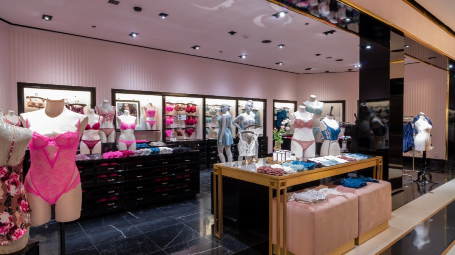 Interior of Victoria's Secret's Fifth Avenue in New York City.