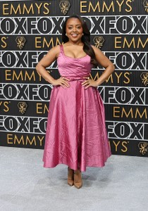 Quinta Brunson at the 75th Primetime Emmy Awards held at the Peacock Theater on January 15, 2024 in Los Angeles, California.