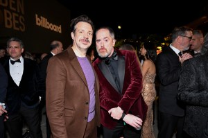 Jim Bankoff, Jason Sudeikis and Brendan Hunt at the 2024 Billboard Golden Globes After Party.