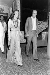 Diane von Furstenberg (2nd from L) attends a reception at the Waldorf-Astoria Hotel in New York City following Sly Stone's onstage wedding to Kathy Silva at Madison Square Garden on June 5, 1974. (Photo by Fairchild Archive/WWD/Penske Media via Getty Images)