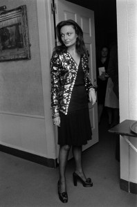 Diane von Furstenberg attends a party celebrating Yves St. Laurent at '21' in New York City on November 13, 1972. (Photo by Fairchild Archive/WWD/Penske Media via Getty Images)