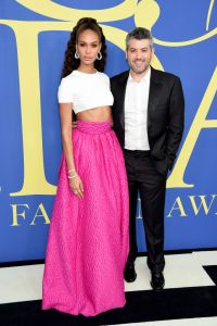NEW YORK, NY - JUNE 04:  Joan Smalls and designer Brandon Maxwell attend the 2018 CFDA Fashion Awards at Brooklyn Museum on June 4, 2018 in New York City.  (Photo by Dimitrios Kambouris/Getty Images)