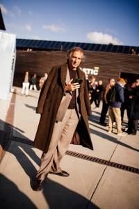 Street style at Pitti Uomo 105 in Florence, Italy.