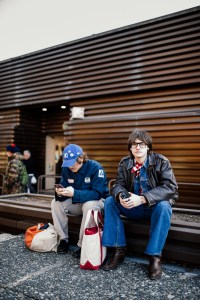 Street style at Pitti Uomo 105 in Florence, Italy.