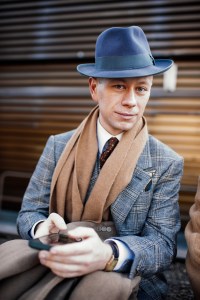 Street style at Pitti Uomo 105 in Florence, Italy.