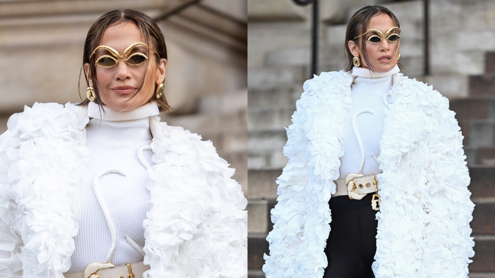 Jennifer Lopez, Schiaparelli, couture, celebrity style, fashion show, runway