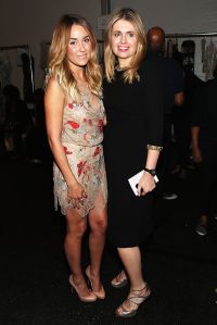 NEW YORK, NY - SEPTEMBER 11:  Lauren Conrad (L) and designer Jenny Packham (R) pose backstage at TRESemme at Jenny Packham Spring 2013 Mercedes-Benz Fashion Week at The Studio at Lincoln Center on September 11, 2012 in New York City.  (Photo by Astrid Stawiarz/Getty Images for TRESemme)