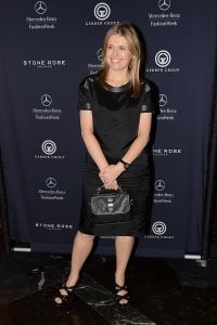NEW YORK, NY - SEPTEMBER 11:  Designer Jenny Packham poses during Spring 2013 Mercedes-Benz Fashion Week at the Stone Rose Lounge on September 11, 2012 in New York City.  (Photo by Andrew H. Walker/Getty Images for Mercedes-Benz Fashion Week)