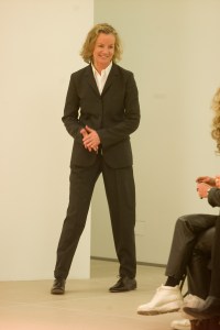 Designer Jil Sander at her Fall 2000 show in Milan.