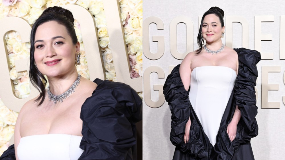 Lily Gladstone, Valentino, red carpet, Golden Globes, awards, celebrity style