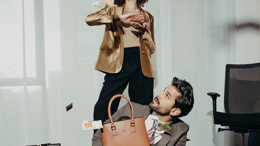 Melina Bucher's "Money Moves" collection features NFW's Mirum alternative leather.
