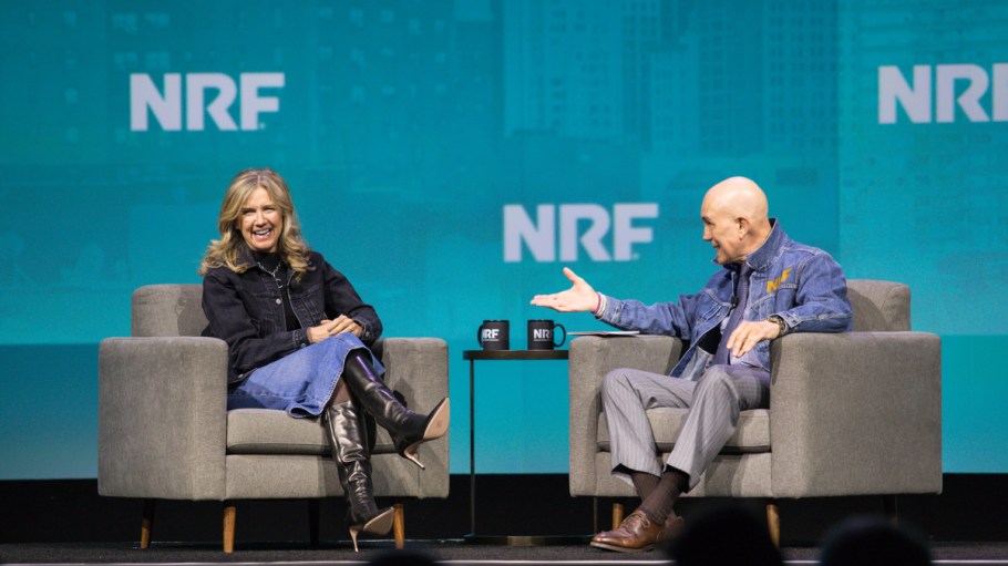 Levi Strauss & Co.'s incoming CEO sits with the president of the National Retail Federation during a keynote at the NRF's Retail's Big Show conference.